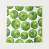 Naadloos patroon van groene appel wandkleed (Voorkant (horizontaal))