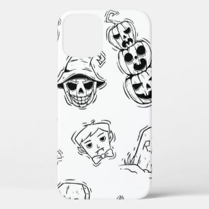 Naadloos patroon van halloween-iconen met handteke Case-Mate iPhone case