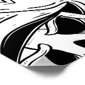 Naadloos patroon van halloween-iconen met handteke poster (Hoek)