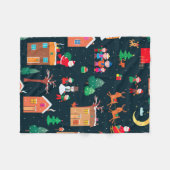 Naadloos patroon van happy Christmastime in een vi Fleece Deken (Voorkant (Horizontaal))