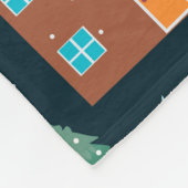 Naadloos patroon van happy Christmastime in een vi Fleece Deken (Hoek)