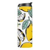 Naadloos patroon van heldere, met de hand getrokke thermosbeker (Gedraaid links)