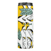 Naadloos patroon van heldere, met de hand getrokke thermosbeker (Achterkant)