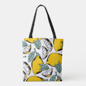 Naadloos patroon van heldere, met de hand getrokke tote bag (Achterkant)