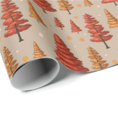 naadloos patroon van herfstbos cadeaupapier (Rol Hoek)