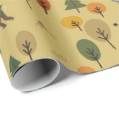  naadloos patroon van herfstboslandschap cadeaupapier (Rol Hoek)