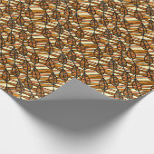 Naadloos patroon van herfstleien cadeaupapier (Hoek)