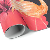 Naadloos patroon van hibiscus flower, flamingos en cadeaupapier (Rol Hoek)
