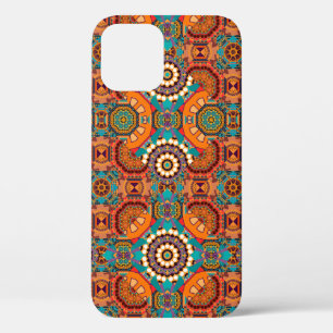 Naadloos patroon van in bruin geverfde mandala's, Case-Mate iPhone case