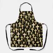 Naadloos patroon van katholiek gouden heilige krui schort (Voorkant)