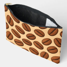 Naadloos patroon van koffiebonen | Warm Bruin Café Etui