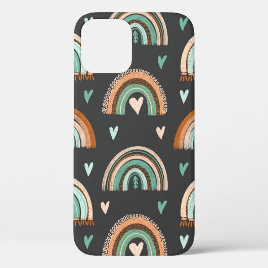 Naadloos patroon van met de hand getekende harten Case-Mate iPhone case (Achterkant)