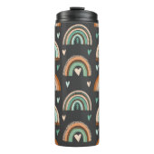 Naadloos patroon van met de hand getekende harten  thermosbeker (Voorkant)