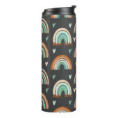 Naadloos patroon van met de hand getekende harten  thermosbeker (Gedraaid links)