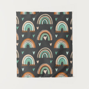 Naadloos patroon van met de hand getekende harten  wandkleed