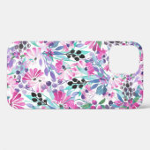 Naadloos patroon van paarse bloemen en bessen,blu Case-Mate iPhone case (Achterkant (horizontaal))