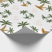 Naadloos patroon van palmboom cadeaupapier (Hoek)