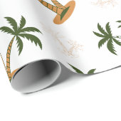 Naadloos patroon van palmboom cadeaupapier (Rol Hoek)