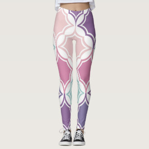 Naadloos patroon van pastel gekleurde geometrische leggings
