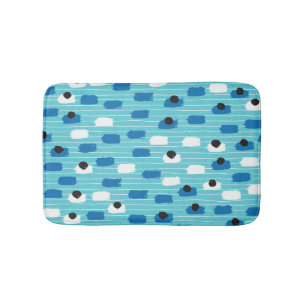 Naadloos patroon van penseelstreek, met de hand ge badmat