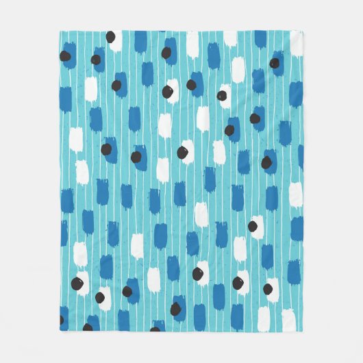 Naadloos patroon van penseelstreek, met de hand ge fleece deken (Voorkant)