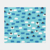 Naadloos patroon van penseelstreek, met de hand ge fleece deken (Voorkant (Horizontaal))