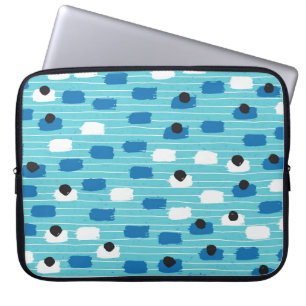 Naadloos patroon van penseelstreek, met de hand ge laptop sleeve