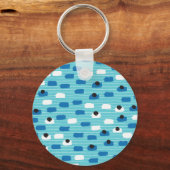 Naadloos patroon van penseelstreek, met de hand ge sleutelhanger (Achterkant)