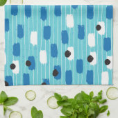 Naadloos patroon van penseelstreek, met de hand ge theedoek (Gevouwen)