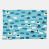 Naadloos patroon van penseelstreek, met de hand ge theedoek (Horizontaal)