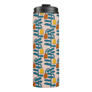  naadloos patroon van planten. Heldere kleuren Thermosbeker