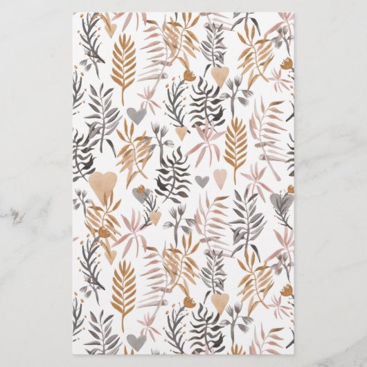 Naadloos patroon van planten in boho-stijl flyer (Voorkant)