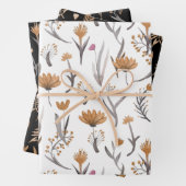 Naadloos patroon van planten in boho-stijl inpakpapier vel (In situ)