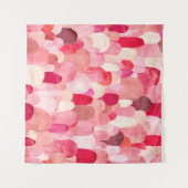 Naadloos patroon van roze, rode en beige stippen.  wandkleed (Voorkant (horizontaal))