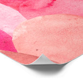 Naadloos patroon van roze, rode en beige vlekken. poster (Hoek)