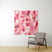 Naadloos patroon van roze, rode en beige vlekken. wandkleed (In situ)