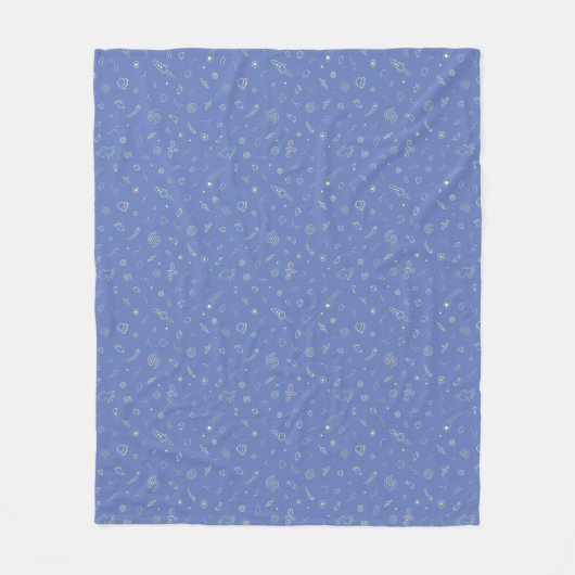 Naadloos patroon van ruimte lijnkunst fleece deken (Voorkant)