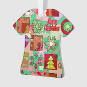 Naadloos patroon van smeedbare kerstgeometrische v ornament (voorkant)