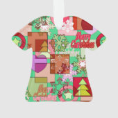 Naadloos patroon van smeedbare kerstgeometrische v ornament (achterkant)