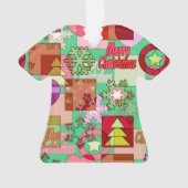 Naadloos patroon van smeedbare kerstgeometrische v ornament (voorkant)