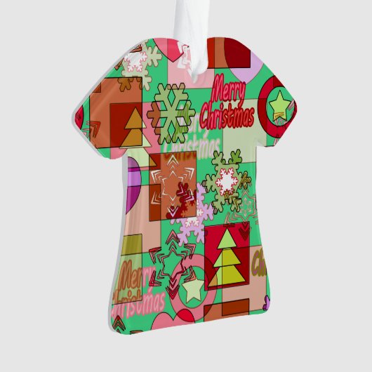 Naadloos patroon van smeedbare kerstgeometrische v ornament (voorkant)