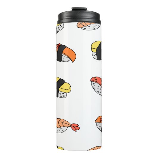 naadloos patroon van Sushi Thermosbeker (Voorkant)