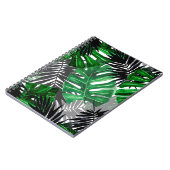 naadloos patroon van tropische bladeren en element notitieboek (Linkerzijde)