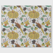 Naadloos patroon van tropische pompoenen en wortel cadeaupapier (Vlak)