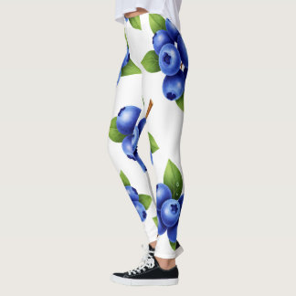 Naadloos patroon van verse blauwe bessen leggings