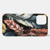 Naadloos patroon van vogelveren. Case-Mate iPhone case (Achterkant (horizontaal))