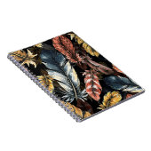 Naadloos patroon van vogelveren. notitieboek (Rechterzijde)