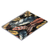 Naadloos patroon van vogelveren. notitieboek (Linkerzijde)