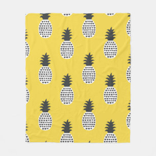 Naadloos patroon van vun ananas fleece deken