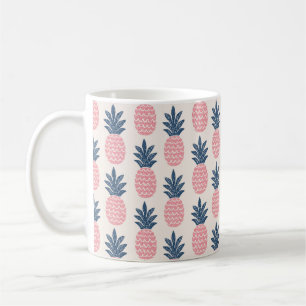 Naadloos patroon van vun ananas koffiemok